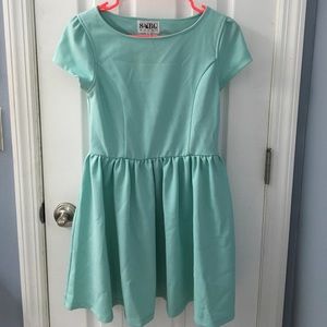 Sabo Skirt Teal Dress With Heart Cutout
