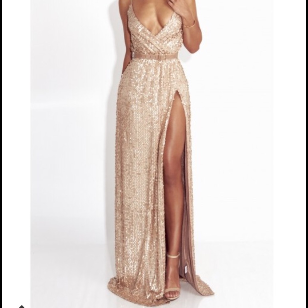 Gold Sequin Luxe Dress from JLUXlabel