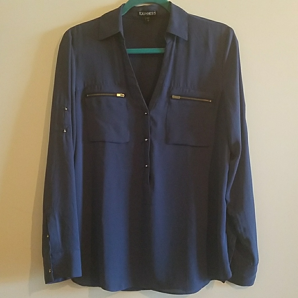 ETC Navy with Gold detail Express portofino shirt