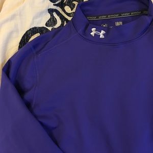 Purple UA cold gear mock neck