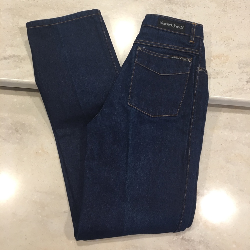 NWT NY JEAN COMPANY DARK DENIM JEANS
