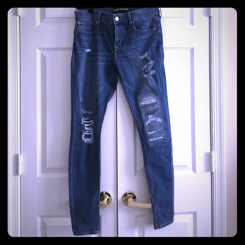 Express Mid-Rise Jeans - Size 8R