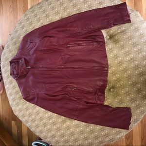 Guess Red Leather Jacket