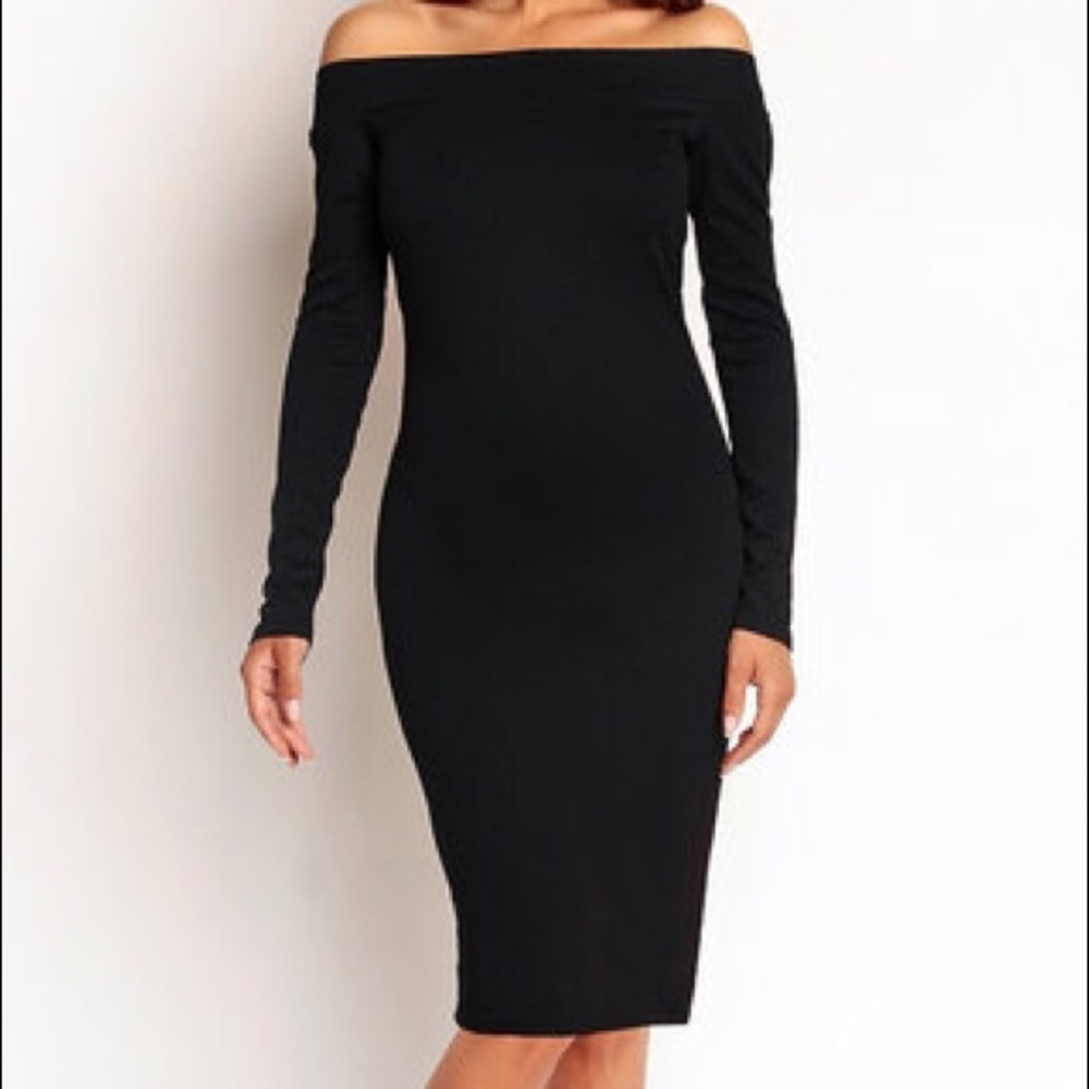 Nommo black off the shoulder dress