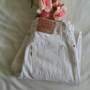 Levi's 551 High Waisted White Jeans