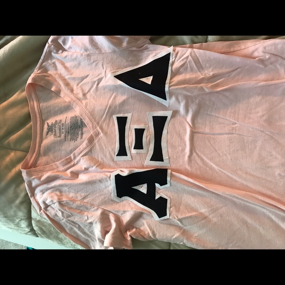 Alpha Xi Delta sorority shirt with black letters-M