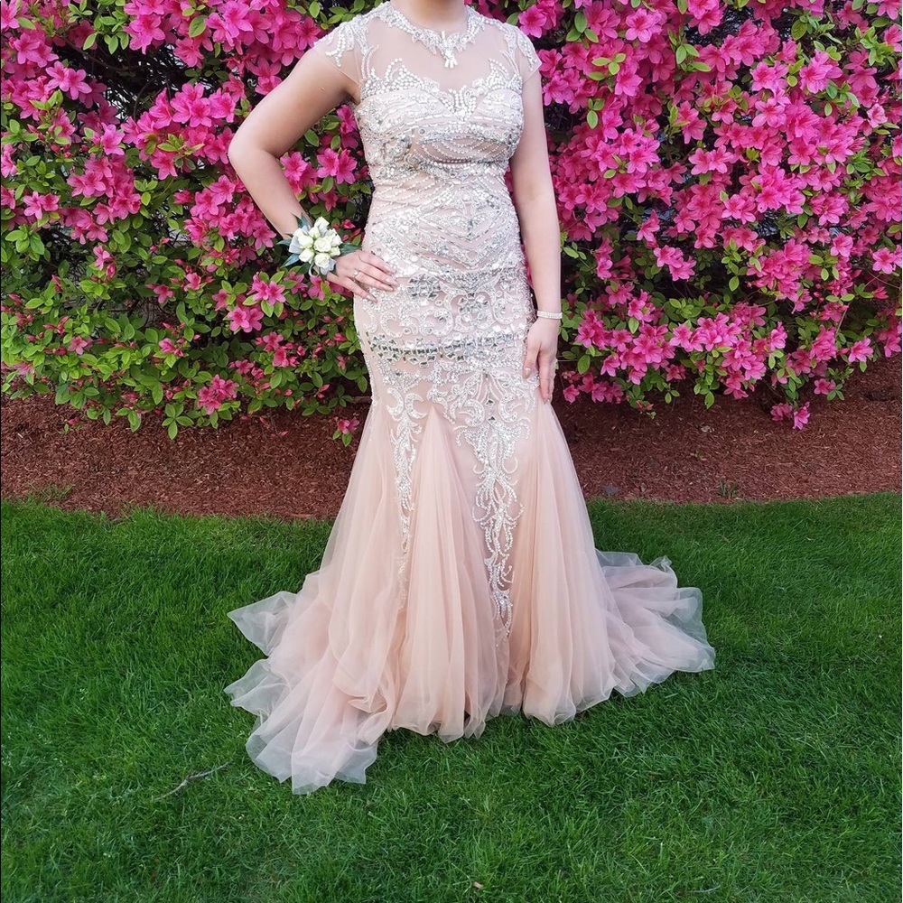 Nude beautiful prom dress brand new condition