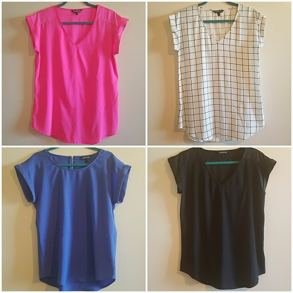Lot of 4 EUC Express tops size M
