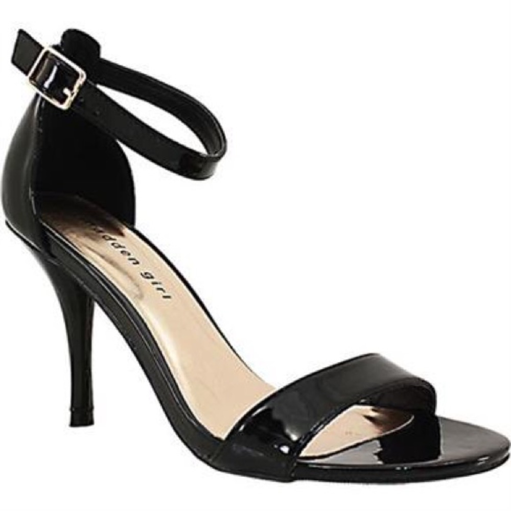 Madden Girl Black Ankle Strap Heels