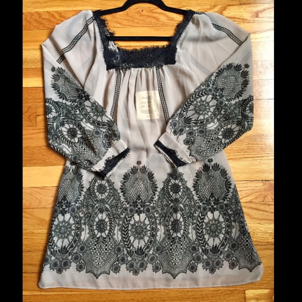 Fun & Flirt Women's Sheer Tunic Blouse