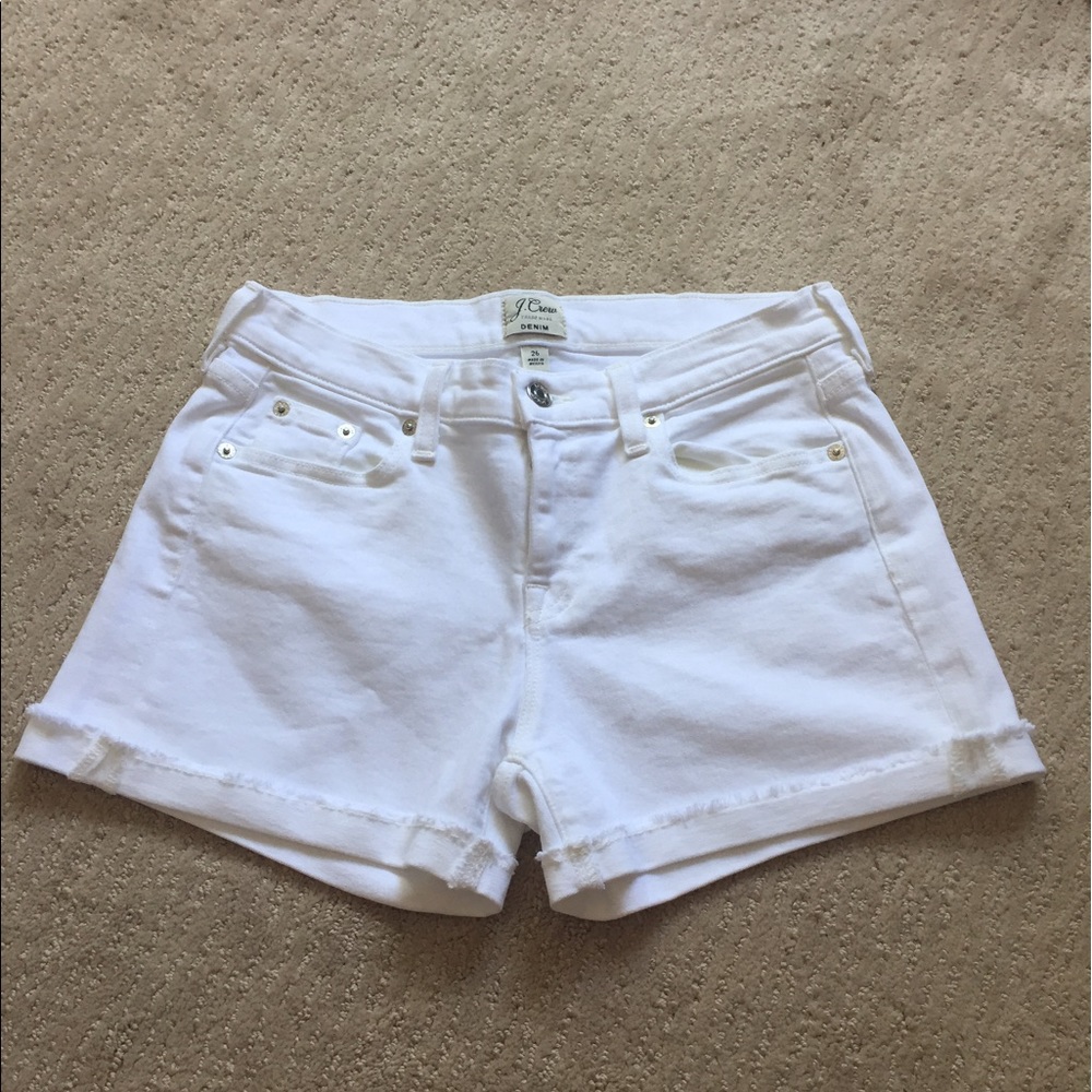 Brand New J.Crew white denim shorts