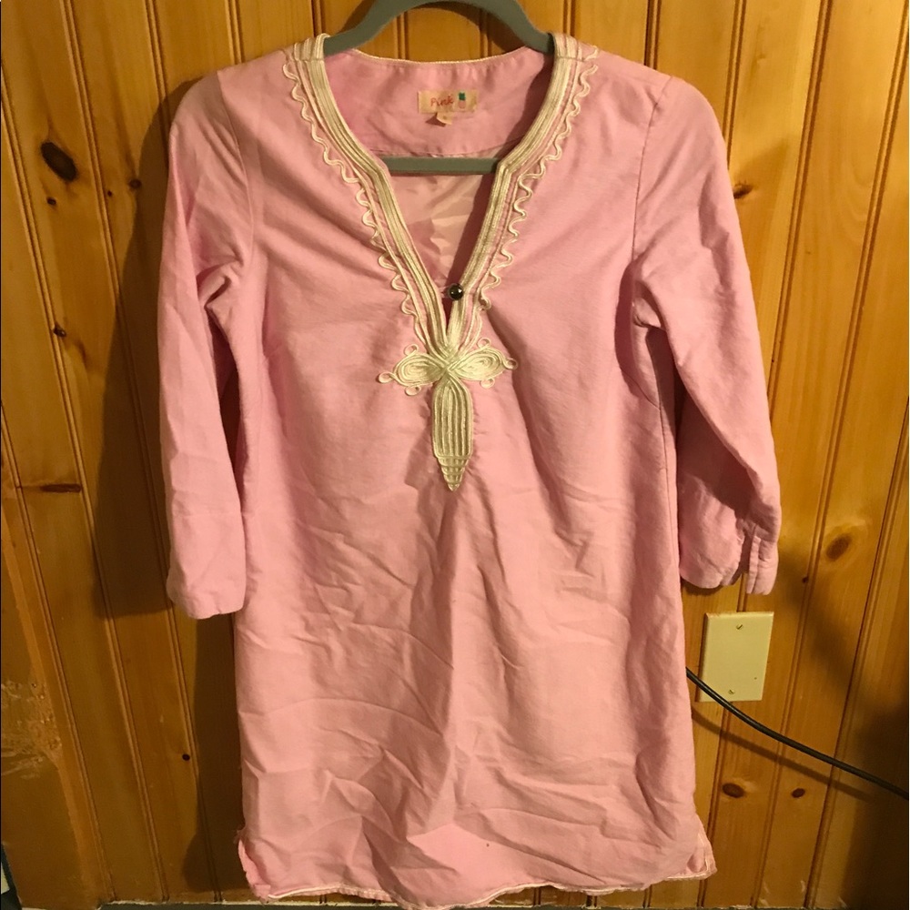 Woman pink dress  or house dress