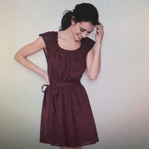 Burgundy pleated fit & flare dress. never worn