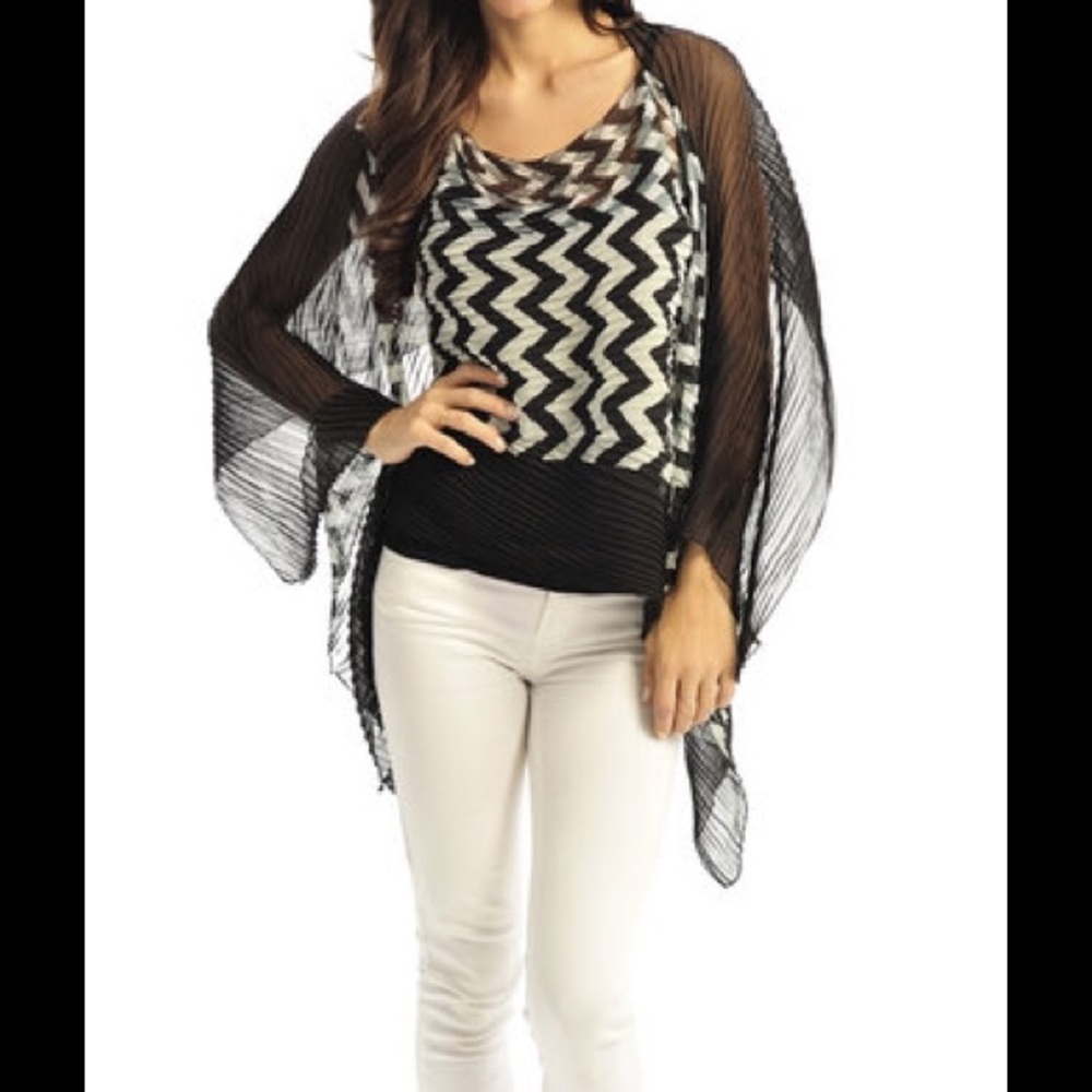 Chiffon poncho New- large