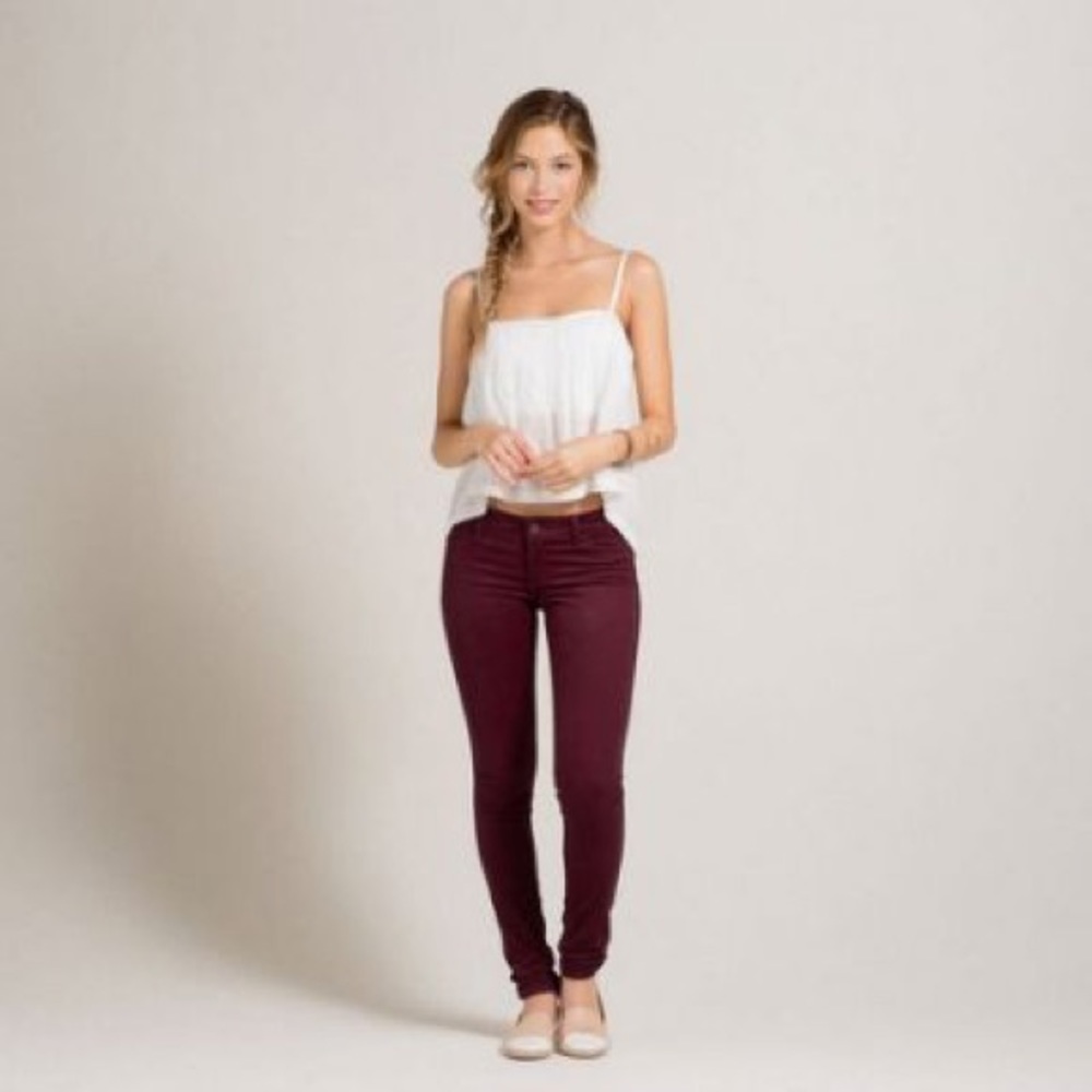 Abercrombie maroon jeans size 24
