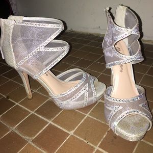 Silver 6inch heels