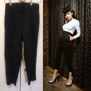 Pinup Girl Clothing Twill Trousers Laura Byrne's