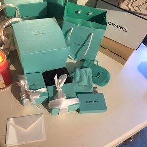 Huge bundle of Tiffany's packages