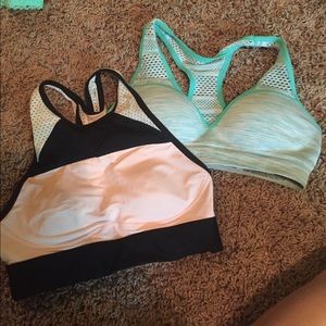 two bras from pink/victoria's secret