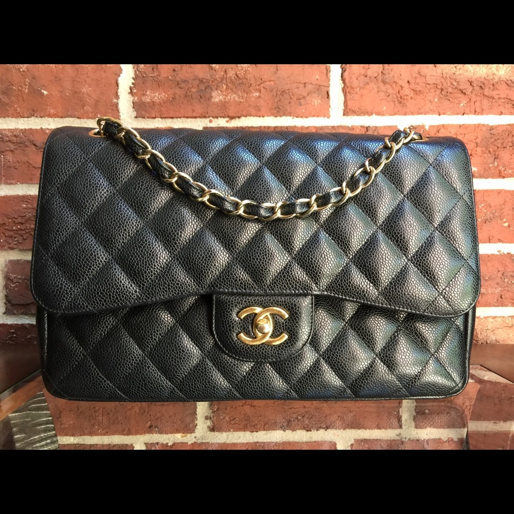 Authentic Chanel jumbo flap bag