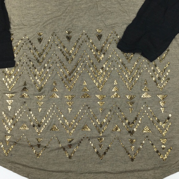 Lane Bryant Gold Embellishment Blouse - Picture 3 of 8
