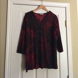 Velveteen blouse mid sleeve