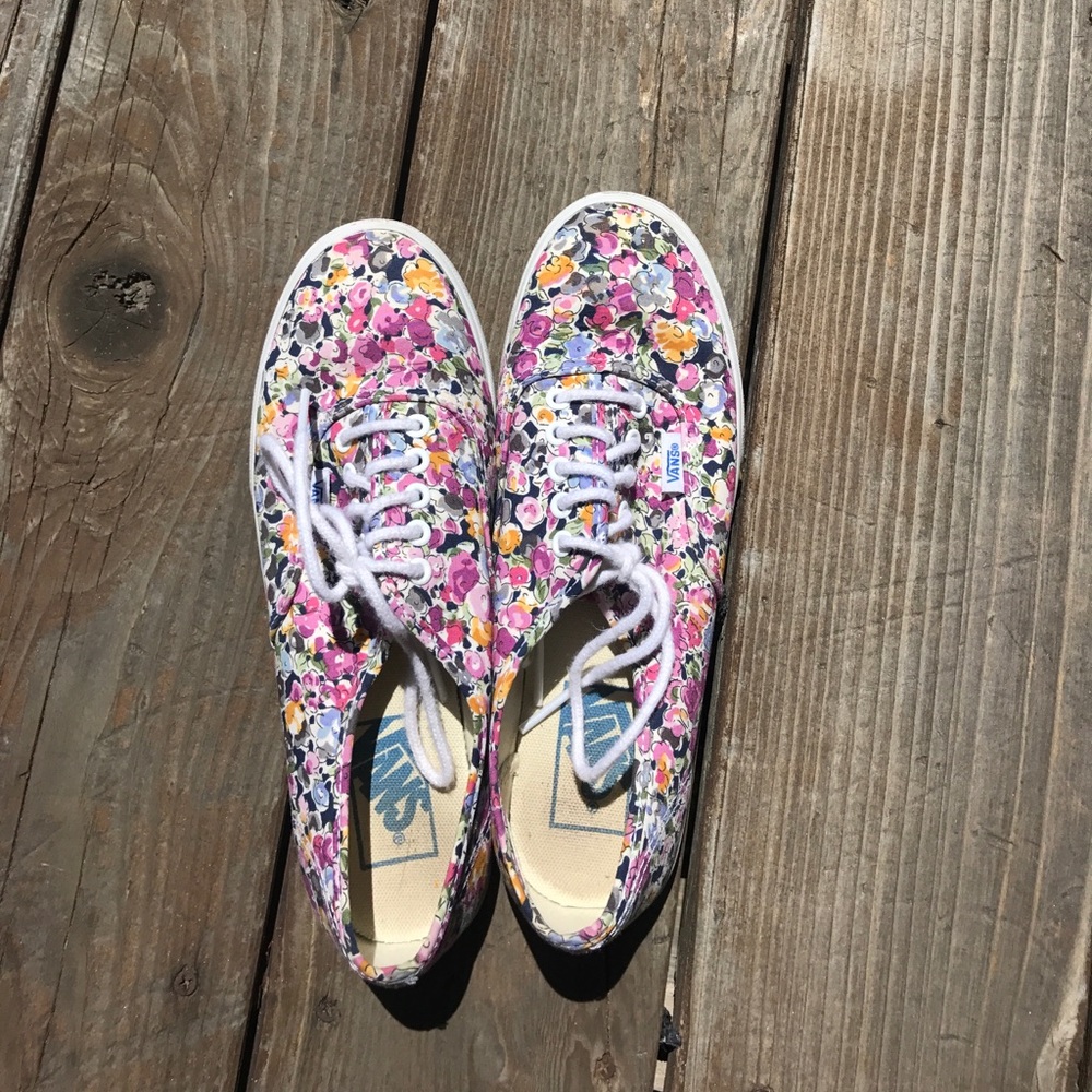 Great Condition Floral Vans