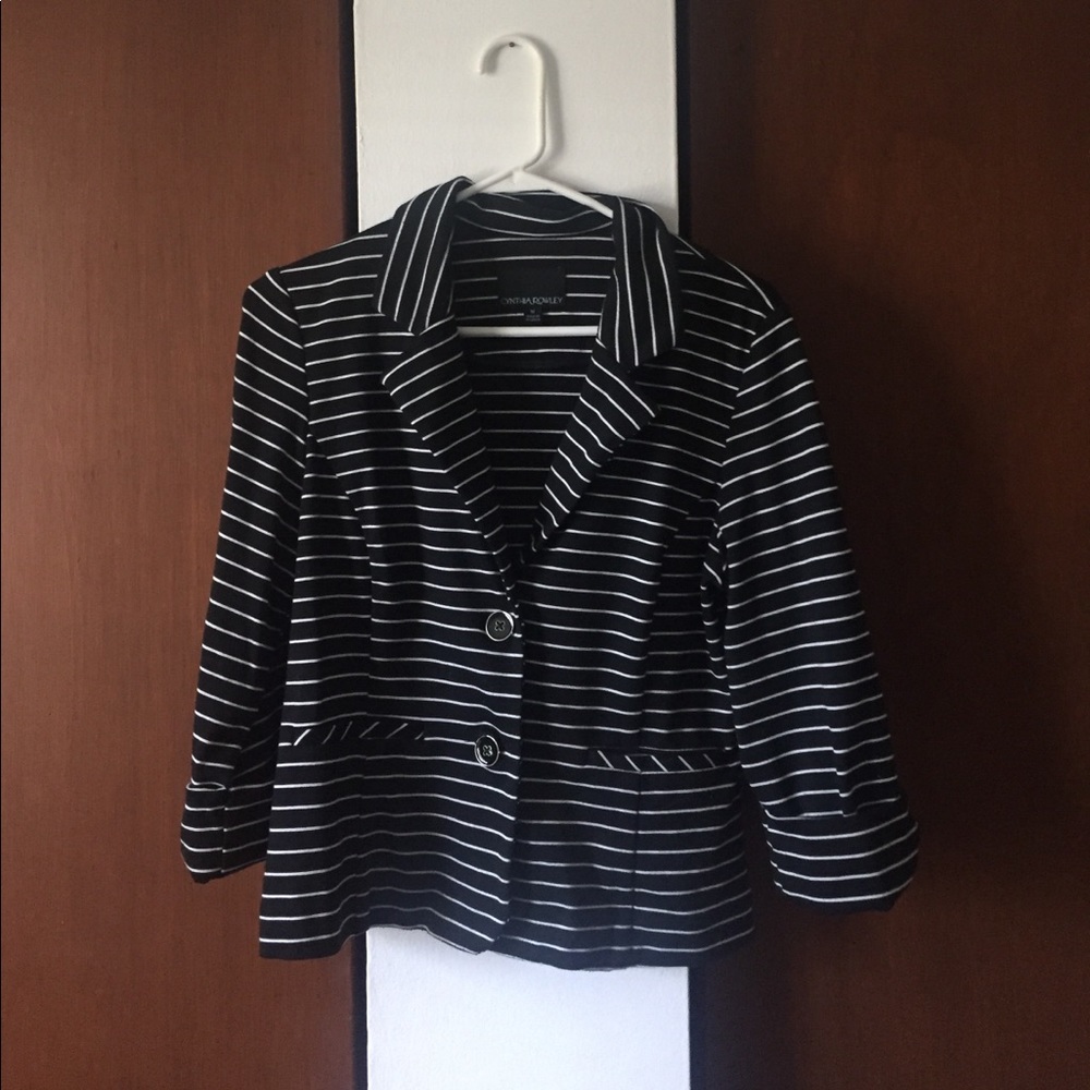 Medium Cynthia Rowley Blazer black & white stripes