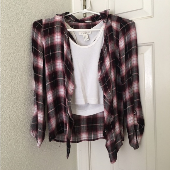 Burgundy/ pink flannel - Picture 1 of 3
