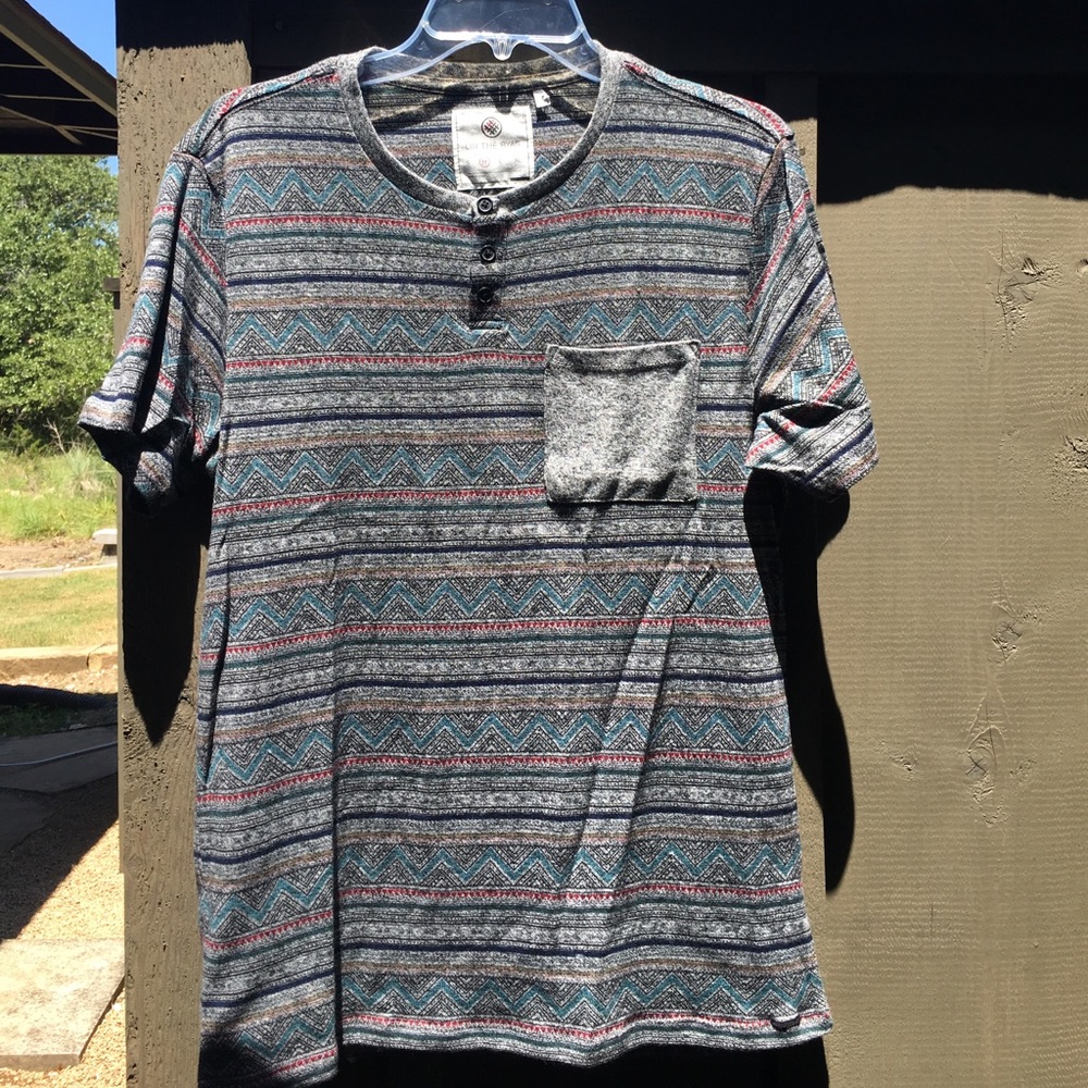 On the BYAS tribal t-shirt