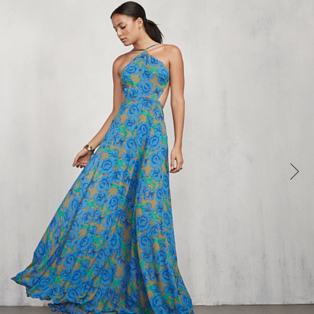 REFORMATION: LUNA DRESS-IRIS
