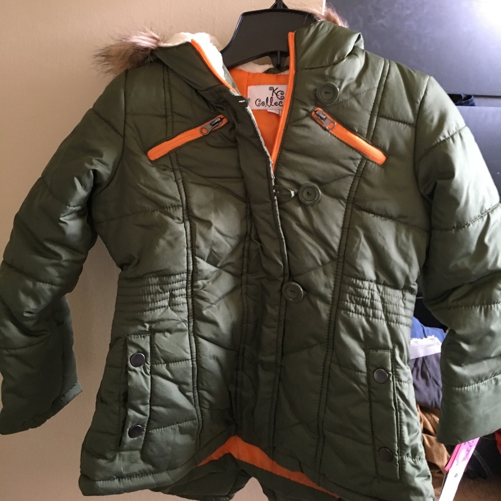 Green Puffer coat