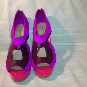 Multi Colored Jessica Simpson Pumps  Size 8 1/2