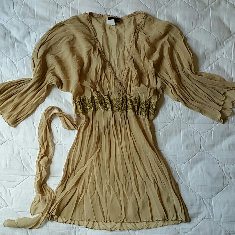 Chico nude semi sheer top