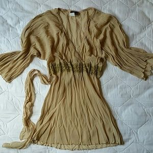 Chico nude semi sheer top