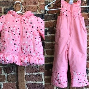 Gymboree 12-24 months pink star winter set