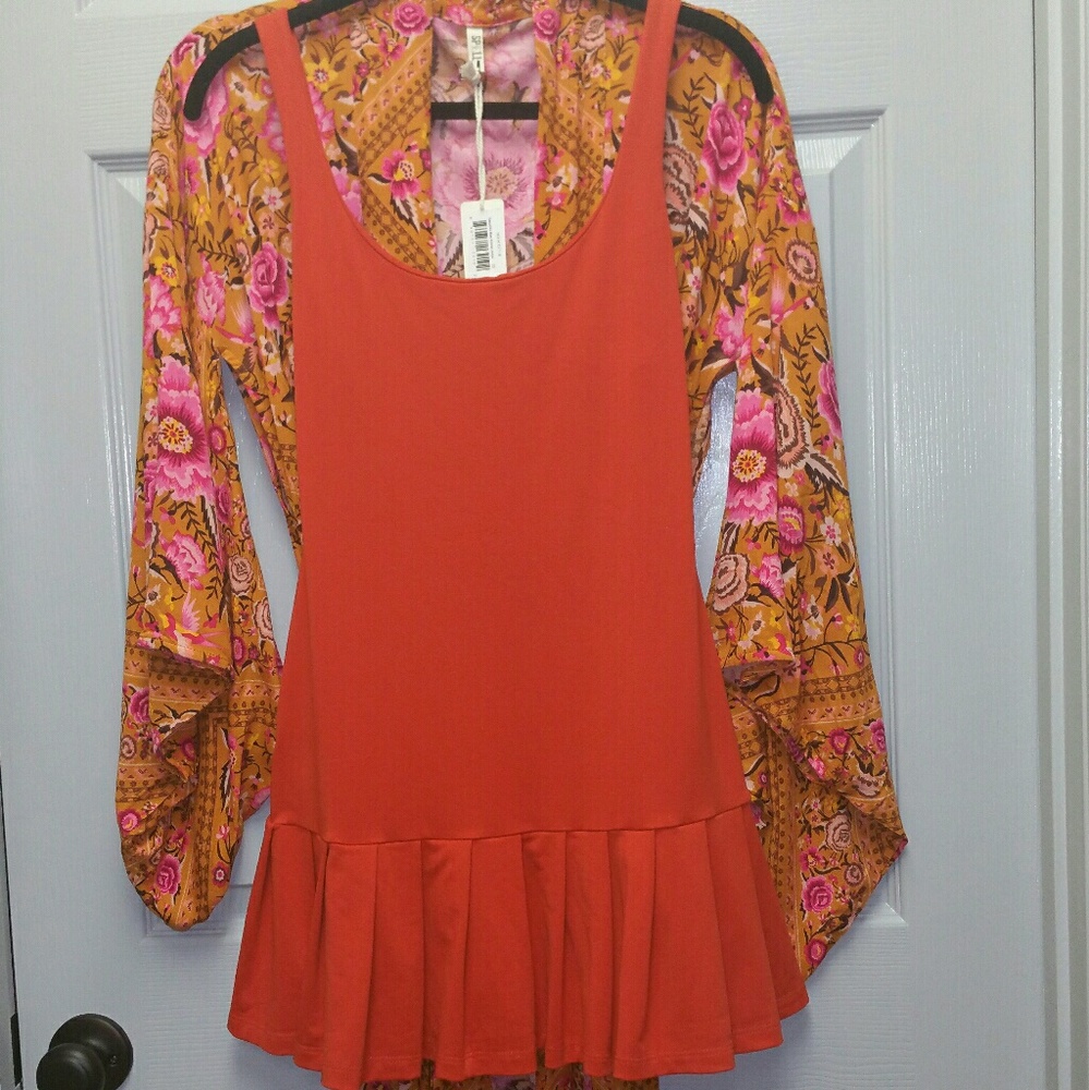 Susana Monaco Burnt Orange Tank-Tennis Dress