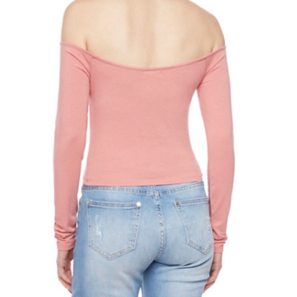 Pink Shoulder-less Blouse - Picture 2 of 2
