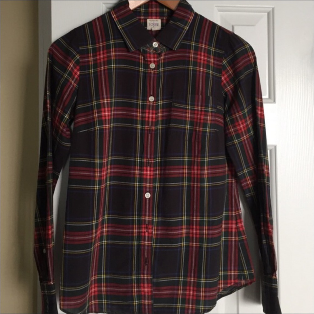 J crew tartan shirt xs