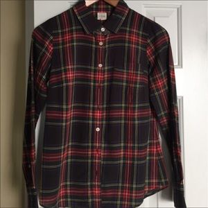 J crew tartan shirt xs