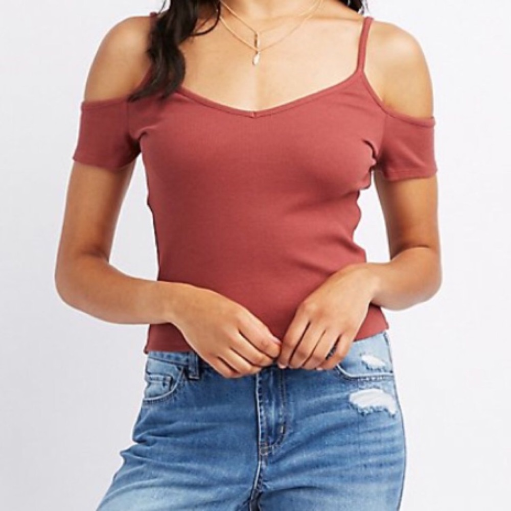 Shoulder-Less Pink Blouse