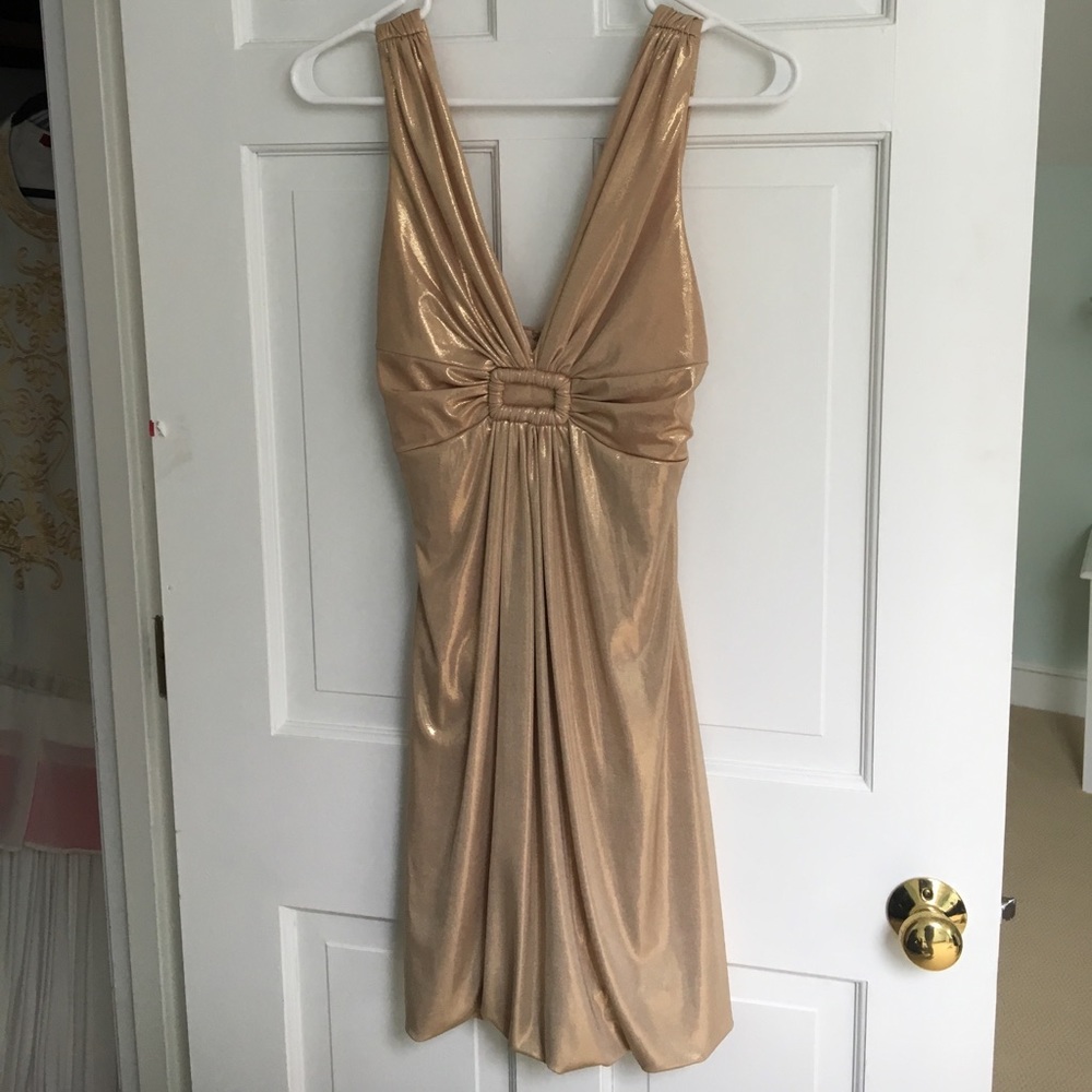 Gold cocktail dress