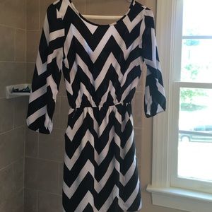 Black and White Chevron Dress