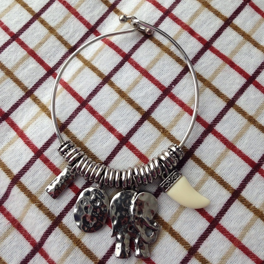 Sterling silver bracelet with charms.