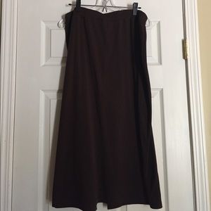 Elastic waist long skirt