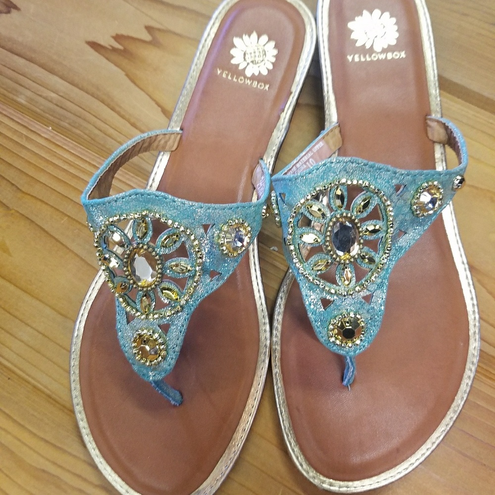 Yellow Box Sandals size 10....brand new