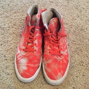 Orange Tie Dye Supra High Tops