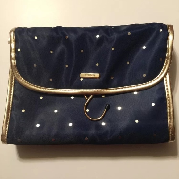 Trina Handbags Chic Navy Gold Hanging Travel Trina Handbags Chic Navy Gold Hanging Travel