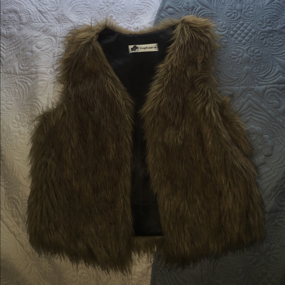 Faux fur vest