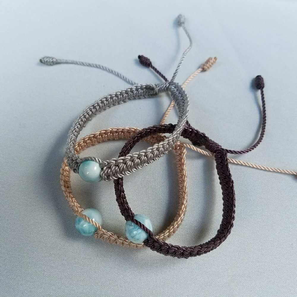 Larimar Bead Friendship Bracelet - Picture 3 of 4
